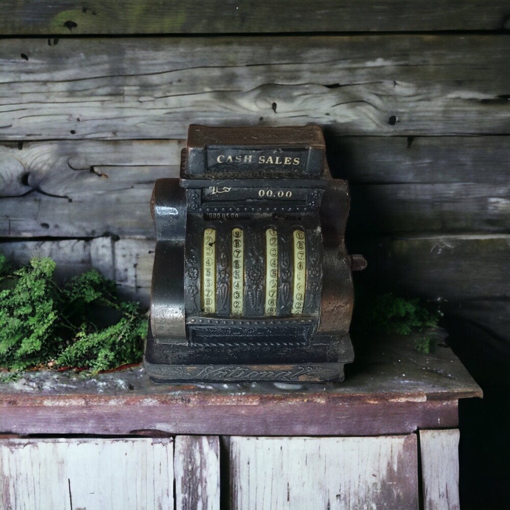 1976 Vintage Durham Brass Cash Register - See Description